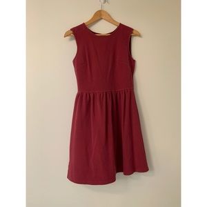 Work/business dress short sleeve maroon mini